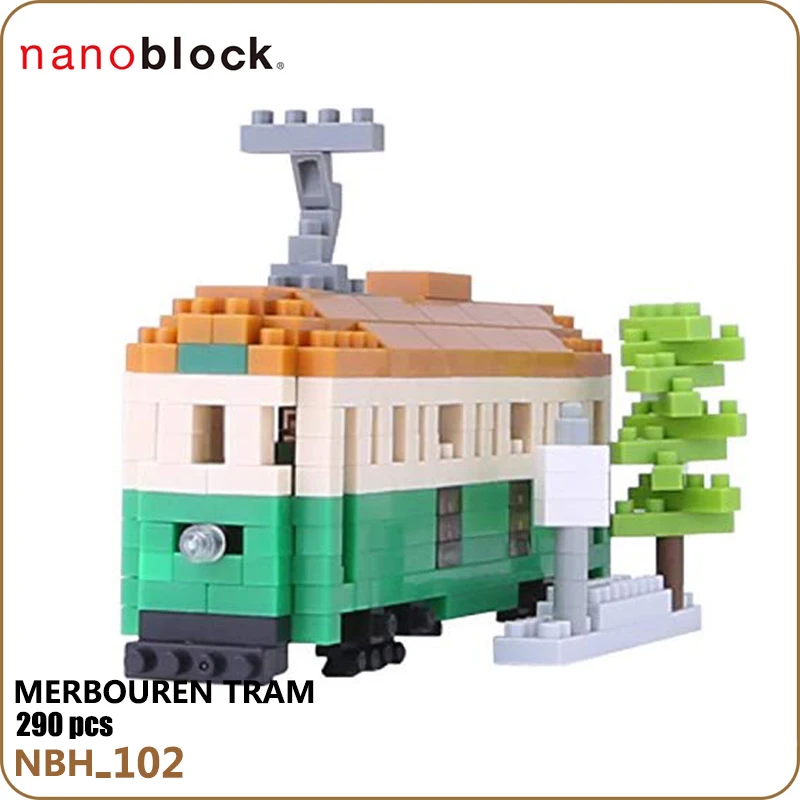 Новинка строительные блоки NANOBLOCK Мельбурн ТРАМ микро размер вызов детской модели