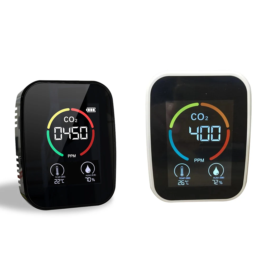 

5 in 1 Portable CO2 Meter Temperature Humidity Sensor Tester Air Quality Monitor Analyzer Carbon Dioxide Gas TVOC Detector