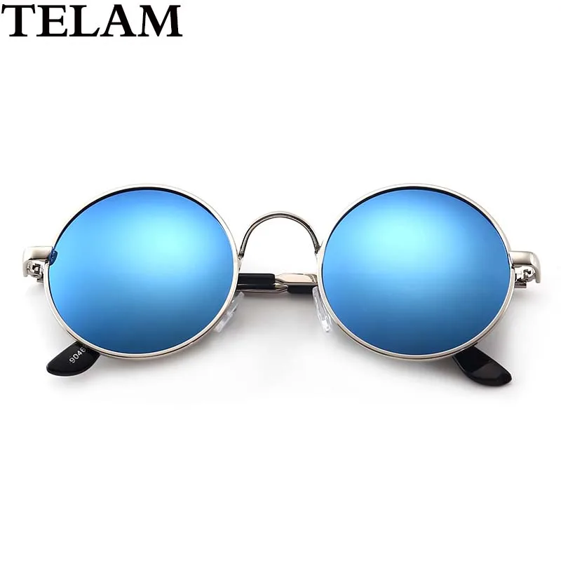Круглые поляризационные очки мужские ретро солнцезащитные новое зеркало UV400