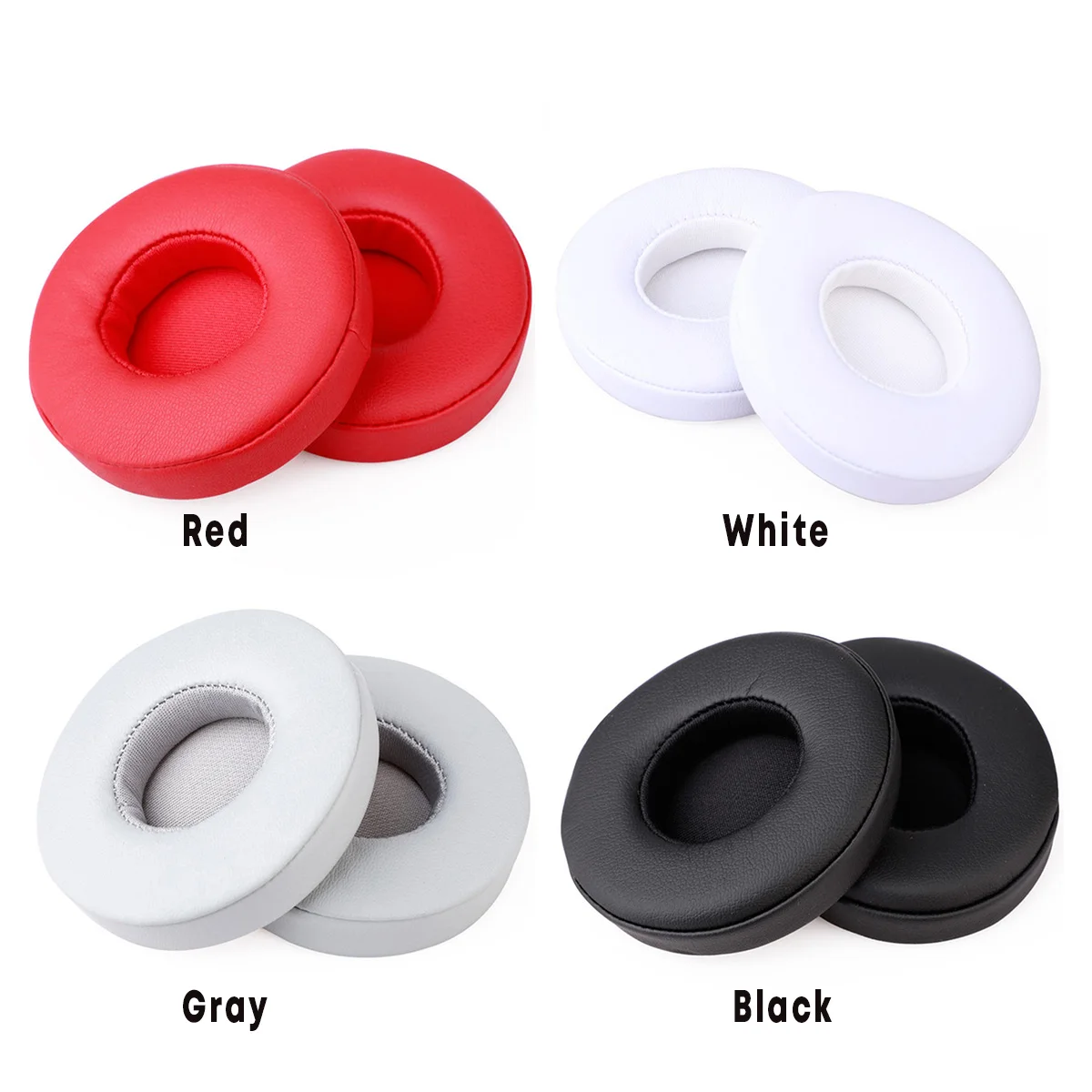 1 пара наушников Замена для Solo 2 проводных наушников Earpad Earmuff пены амбушюры крышка мягкая полиуретановая кожа подушечка-спонж крышка