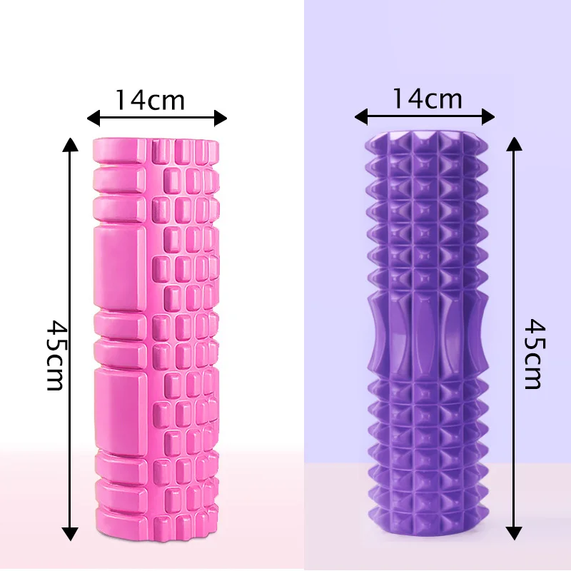 

45cm Yoga foam roller muscle massage Block pilates tools Yoga Column fitness foam roller set gym Yoga Brick exercise equipment