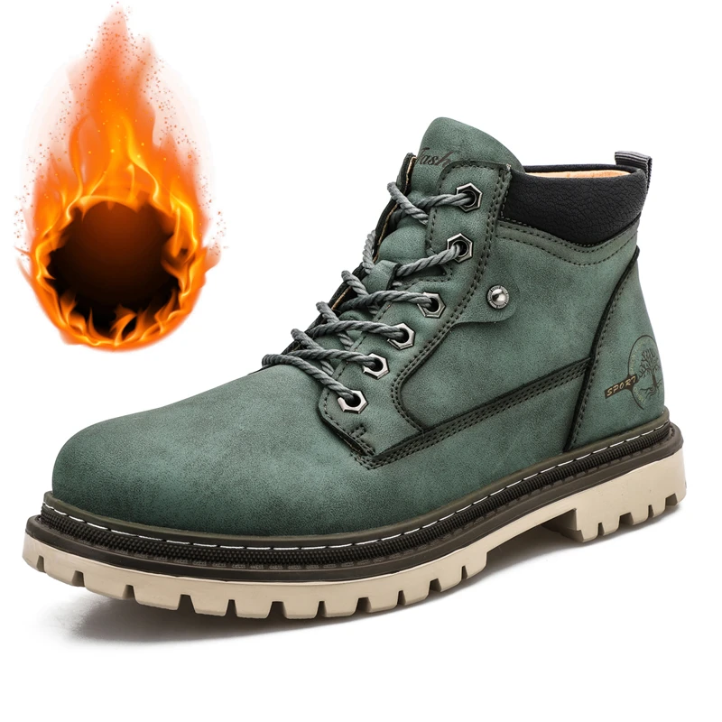 

Мужские ботинки мартинсы Cifimi, новинка, модная зимняя теплая обувь для снега, мотоциклетные ботильоны, ботинки унисекс для пар