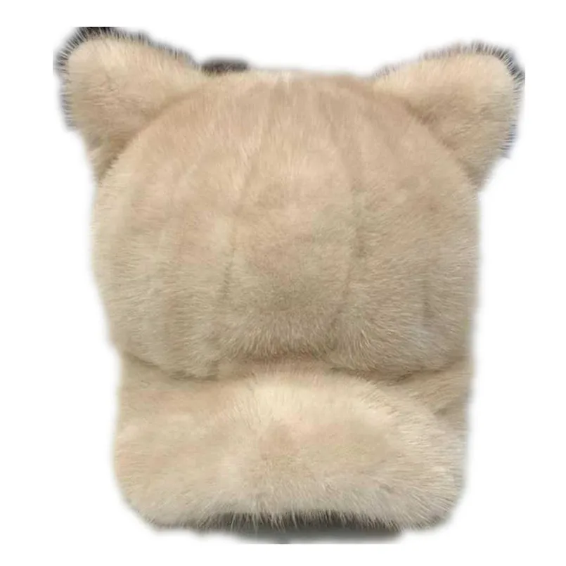 Женская зимняя шапка из натурального меха норки | Аксессуары для одежды