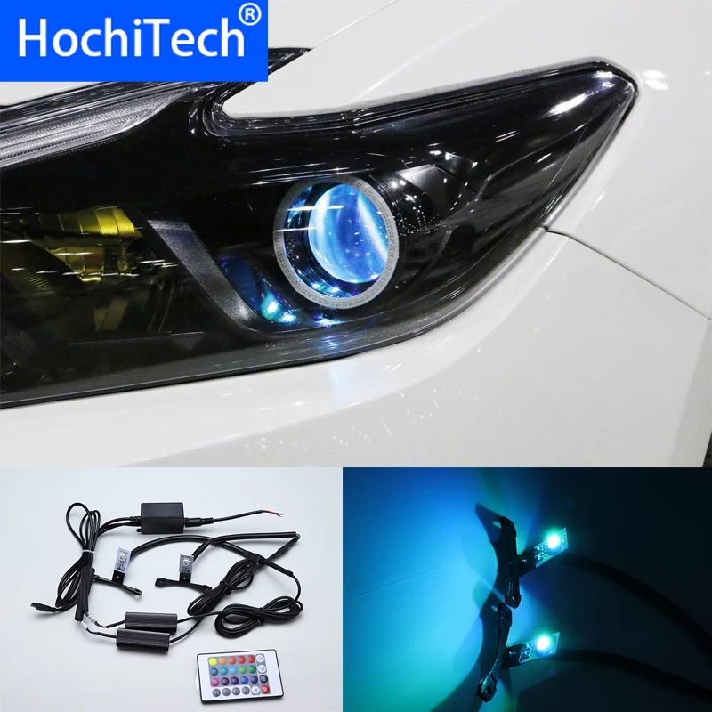 Высокое качество Многоцветный RGB 360 градусов демон светодиодный Halo кольца дьявол