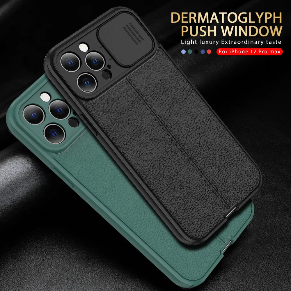 Чехол для Iphone 12 Pro защитный кожаный чехол с эффектом личи камеры Mini 11 X XS Max XR 8 7 Plus