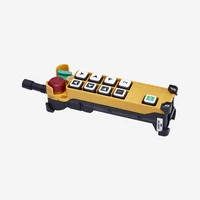 Telecontrol 8 single speed industrial wireless radio crane remote control system with rotary switch mushroom emergency F24-8S