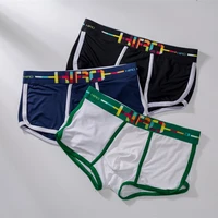 new men lingerie sexy mesh thin panties sports breathable underwear low waist briefs plus size m 2xl boxer shorts u convex pouch