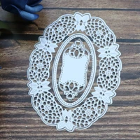 3pcs oval hollow frame metal cutting dies stencils for diy scrapbooking decorative embossing handcraft die cutting template