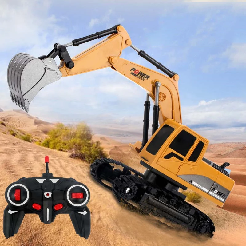 

Excavator Toy Rc Car Toys Electric Car For Kids 3 4 5 6 7 Year Old RC Engineering Alloy Plastic Excavator RTR Christmas Gift