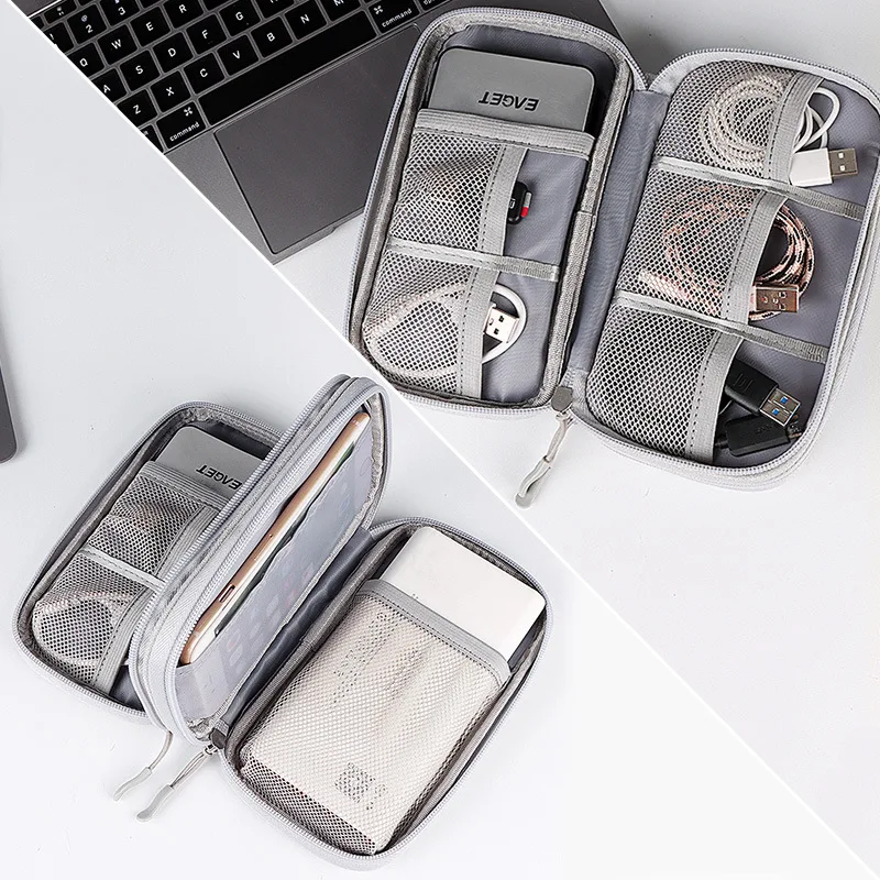

1pc Cable Organizer Bag Portable Multi-Function Travel Case Digital USB Gadget Organizer Charger Wires Cosmetic Zipper Pouch