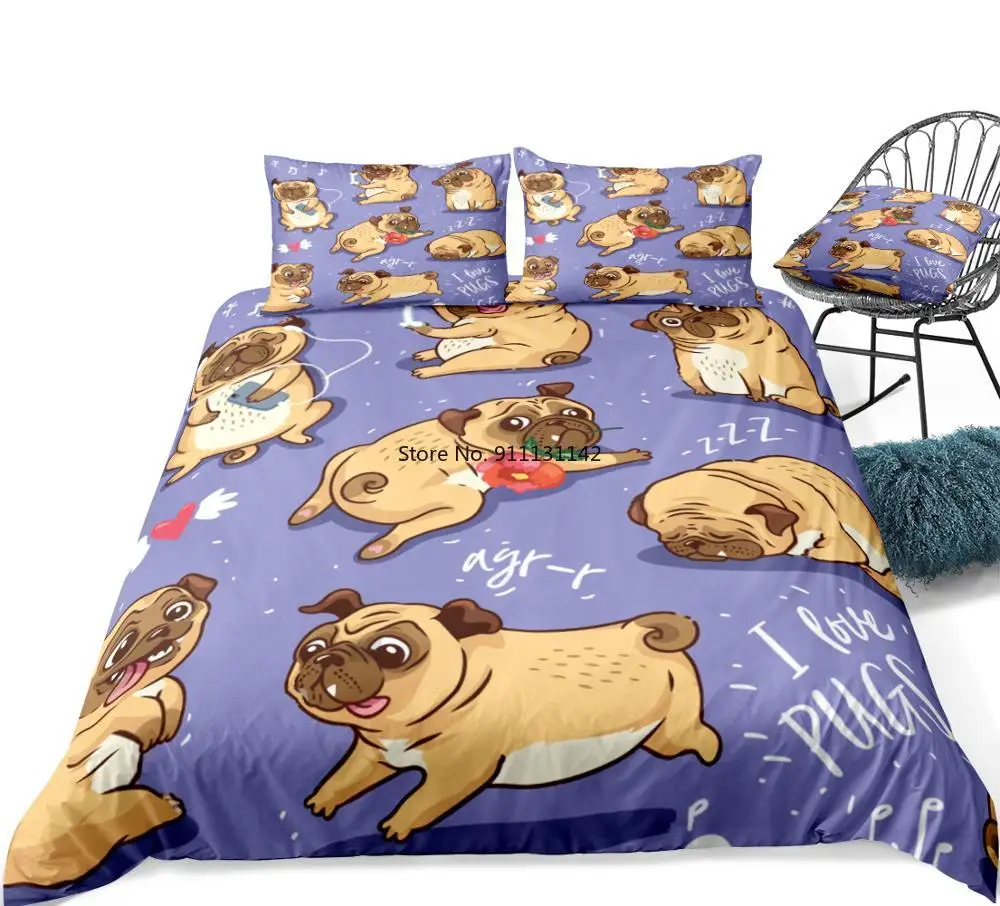 

Комплект постельного белья из 3 предметов для домашних животных с рисунками из мультфильмов