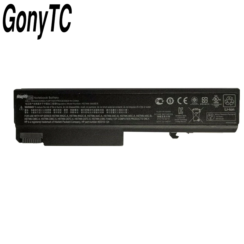 Аккумулятор GONYTC TD06 для ноутбука HP 6930P 8440P 8440W 6530B 6535B 6735B 6730B HSTNN-IB69 6500B 6440B 6550B 6445B 6450B