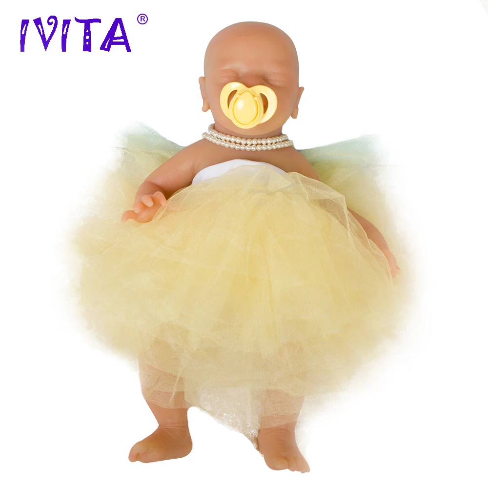 [ из США и Китая] IVITA WG1514 18 дюймов силиконовые куклы для девочек закрытые глаза реалистичные настоящие реборн детские мягкие реалистичные игрушки