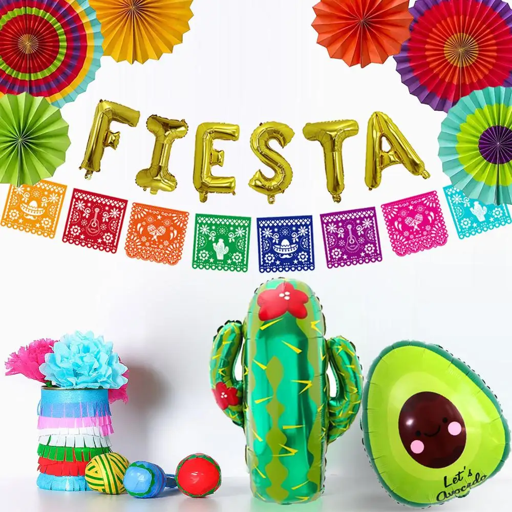 Mexican Fiesta Party Alpaca Cactus Foil Balloon Banner Bachelorette Pinata Decor Summer Birthday Supply | Дом и сад