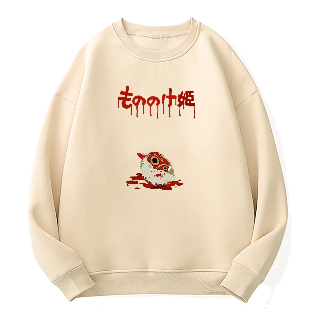 

Anime Princess Mononoke Hoodie Women kawaii Ashitaka Hoodies Women Harajuku Manga San Hoody Crew Neck Pullover Sweatshirt