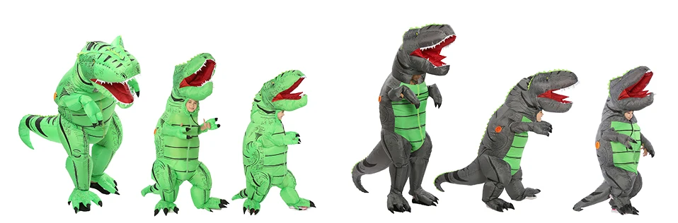 T-Rex надувной костюм динозавра для детей взрослых женщин мужчин косплей на Хэллоуин, Рождество комбинезон фильм забавное нарядное платье