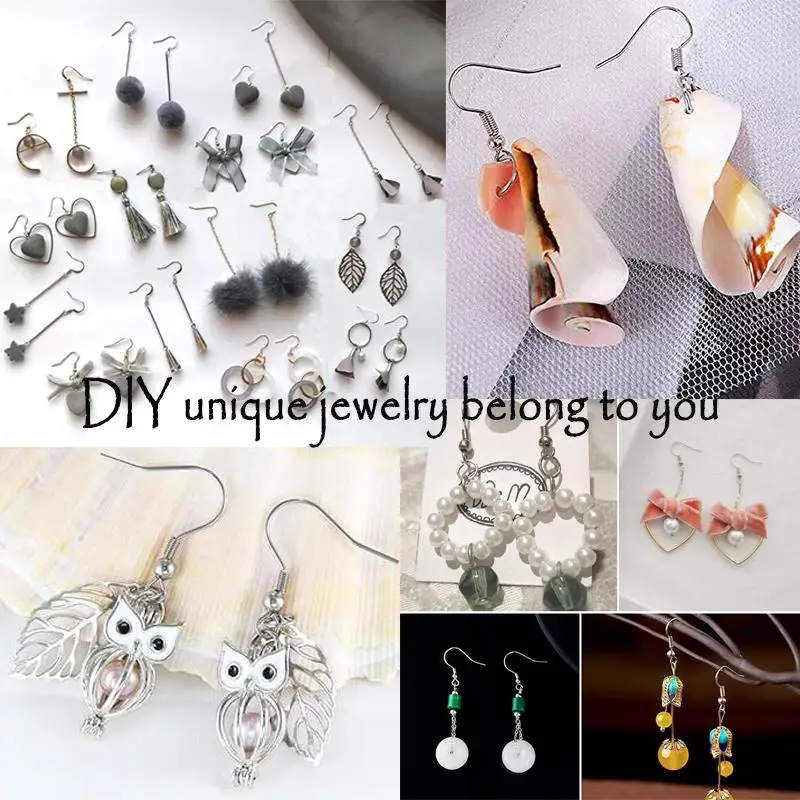 100 шт сплав серьги застежки крючки серебряный цвет фурнитура DIY компоненты