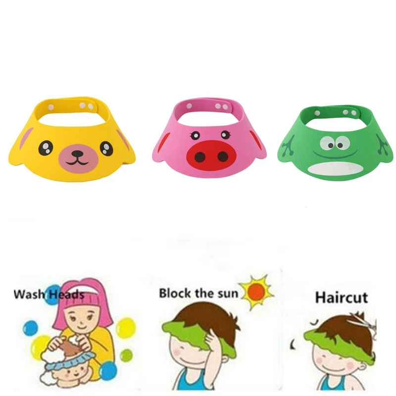 Регулируемая Шапочка для душа детей ясельного возраста шапочка купания защита