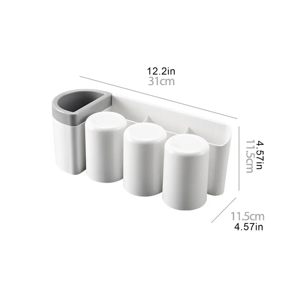 

1 Pcs Wall Suction Toothbrush Holder Wall Mount Toothbrush Rack Storage Orgnizer Home Bathroom Sets Storage Accessories for Bath