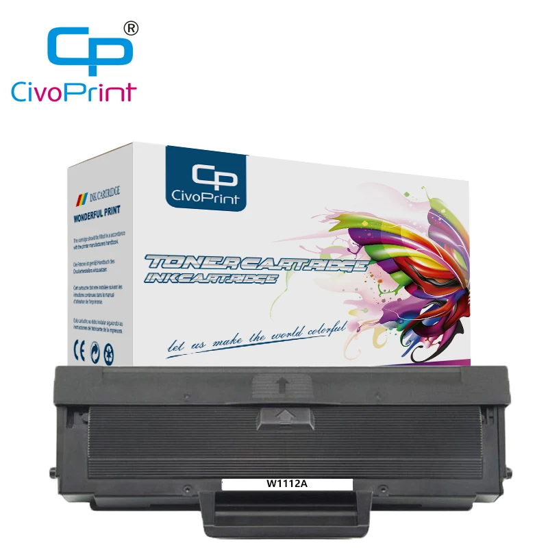 civoprint W1112A 112A 112a Toner Cartridge With chip Compatible for HP Laser MFP136w 136a 136nw 138pn 138pnw 138p printer