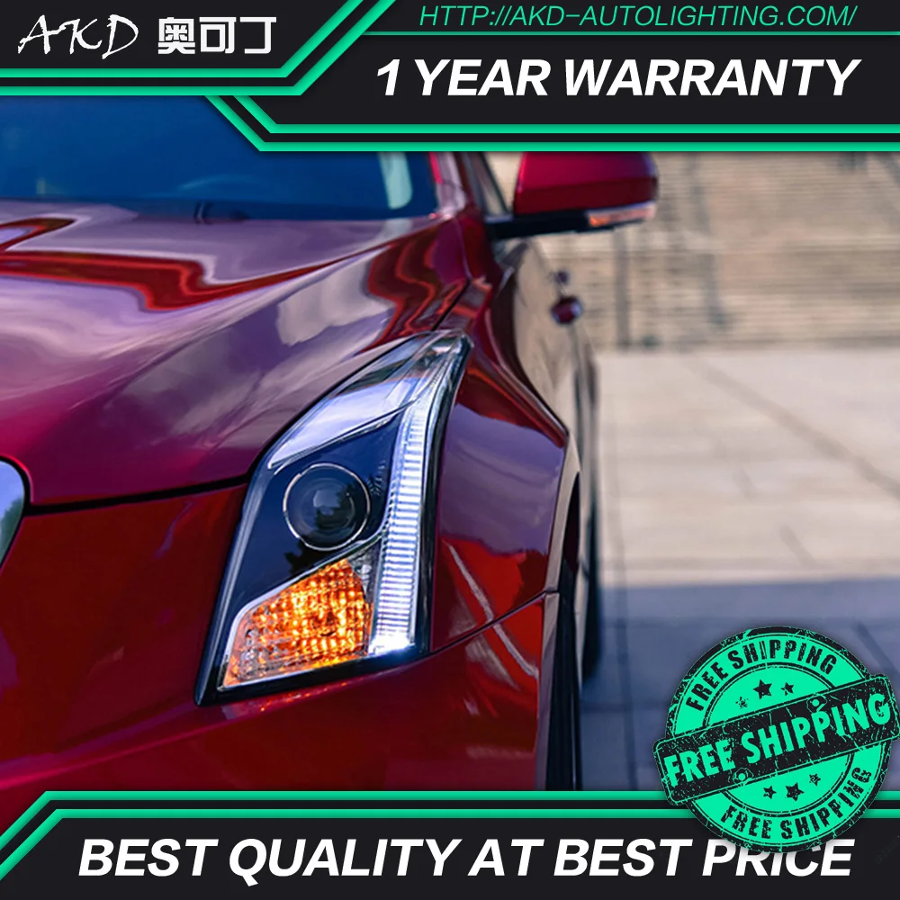 АКД автомобильного тюнинга фары для Cadillac ATS-L ATS L светодиодные DRL Противотуманные