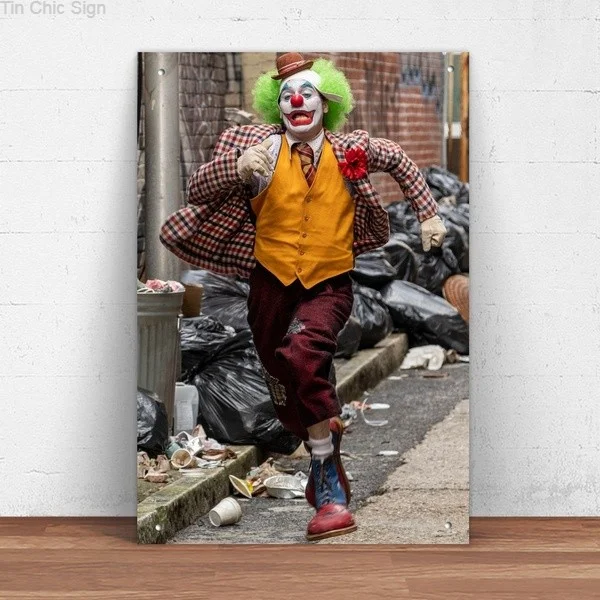 

Joker 2019 Joaquin Phoenix Movie Metal Tin Sign Pin Up Metal Sign Metal Decor Wall Sign Wall Decor DJN13(20cmx30cm)
