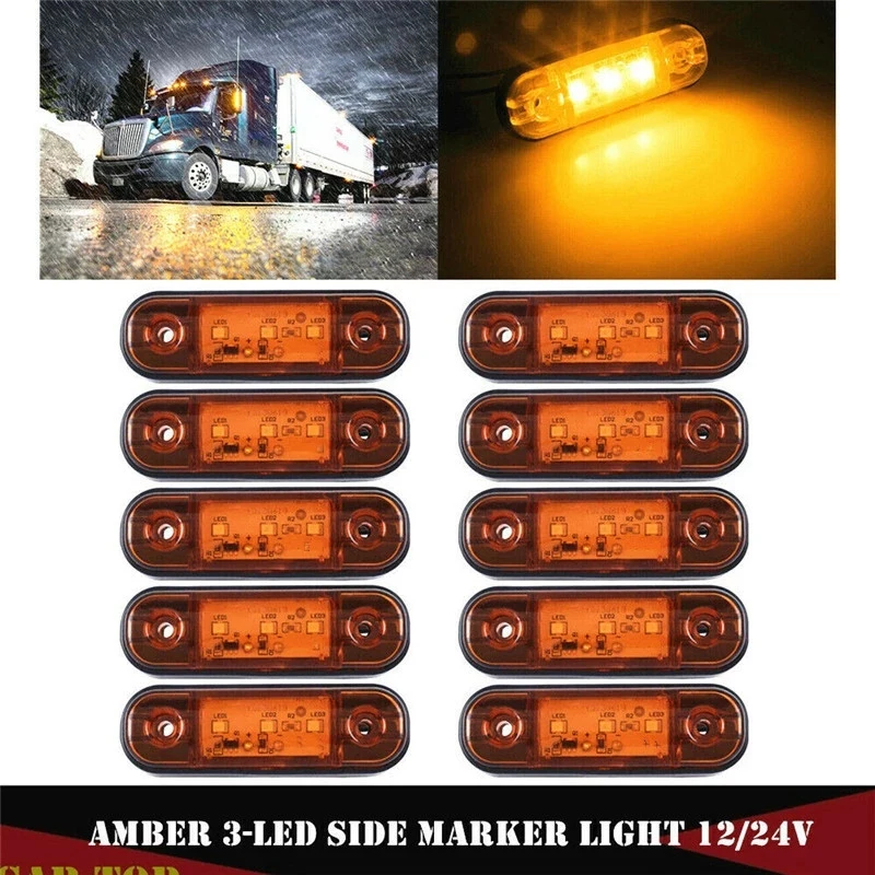 

Warning Lights LEDs 10-30V Car External Side Marker Lights Warning Tail Light Signal Brake Lamp For Truck Side Marker Light