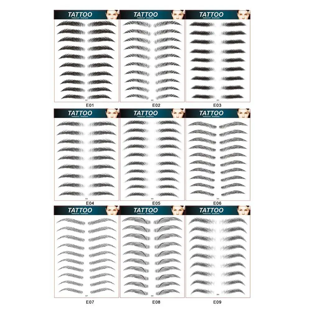 

Eyebrow Tattoo Stickers 6d Imitation Ecological Eyebrow Stickers Waterproof Natural Eyebrow Stickers Full Set Of Thrush Artifact