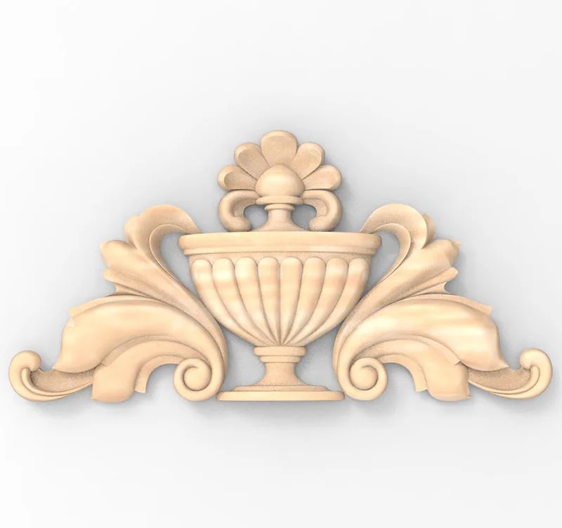 Декоративная аппликация 3d модель рельеф STL Цифровой 3D файл печати для ЧПУ резьбы