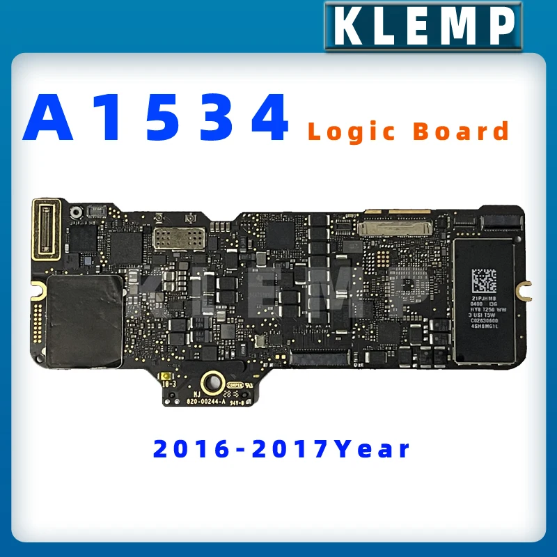 

Original A1534 Motherboard For Macbook Retina 12" A1534 Logic Board M1 M2 M3 i5 i7 256GB 512GB 2016 2017 Years
