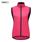 Женский велосипедный жилет WOSAWE, ветрозащитный светоотражающий жилет без рукавов для горного велосипеда, Спортивная быстросохнущая куртка для бега и верховой езды