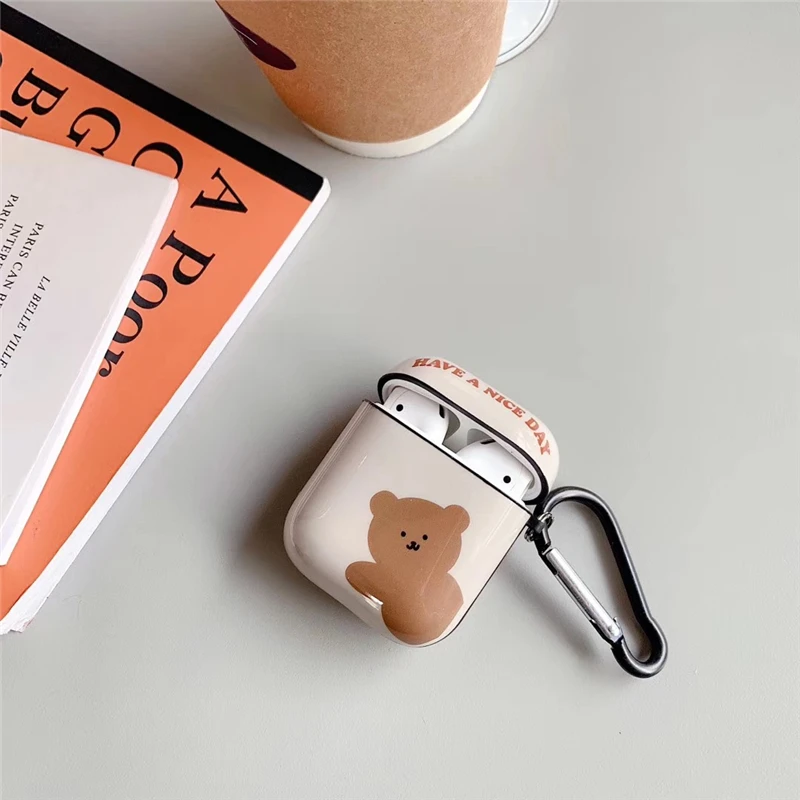 Милая беспроводная гарнитура Daze Bear Have nice day для iPhone airpods 1 2 чехол гарнитуры в стиле