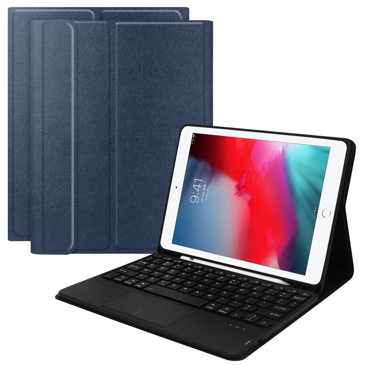 Чехол с сенсорной панелью и клавиатурой для iPad 6th 9,7, чехол с карандашом для iPad 5th Air 2 Pro 9,7 чехол с сенсорной панелью