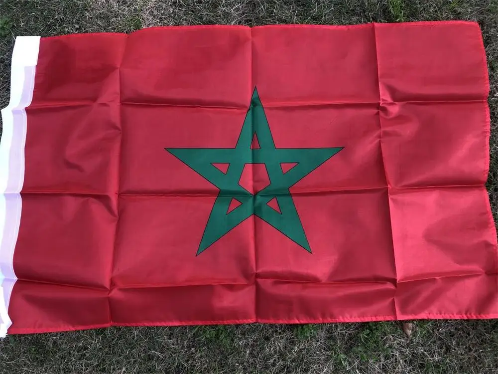 Баннер с марокканским флагом 90x150 см украшенный национальным nn091 марокканский дом