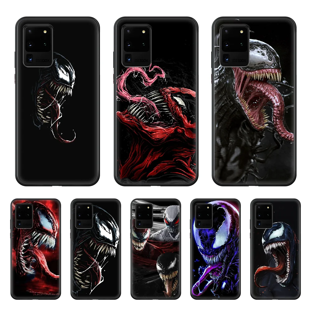 Чехол для телефона Marvel Venom корпус SamSung Galaxy S 5 6 7 8 9 10 20 Edge Plus E Lite Ультра черный чехол