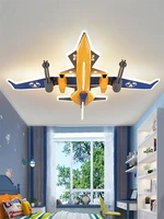 childrens room combat aircraft ceiling lights bedroom decor european living room study dimming acrylic ceiling lamps lighting