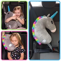 baby kid travel unicorn pillow children head neck support protect car seat belt pillow shoulder safety strap cute animal cushion