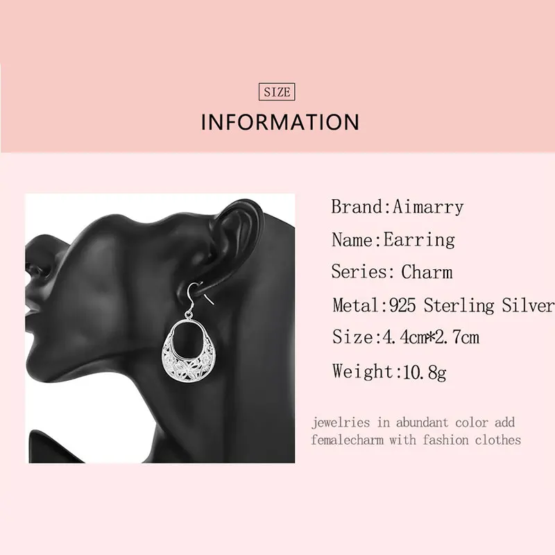 Aimarry 925 браслеты бабочки из серебра высшей пробы Бабочка Цветы круглая серьга