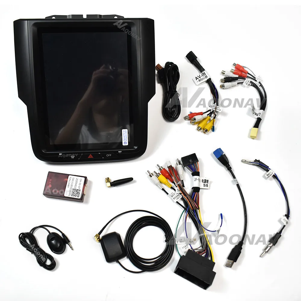

Car Tesla Style Vertical Screen GPS Navigation For Dodge RAM 1500 2013-2018 Radio Android 2 Din Stereo Receiver Audio Player