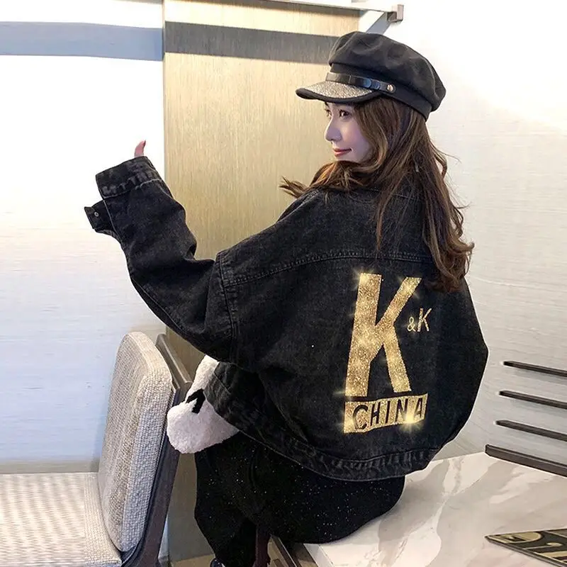 Женское базовое пальто джинсовая куртка для женщин зимняя джинсовое девушек