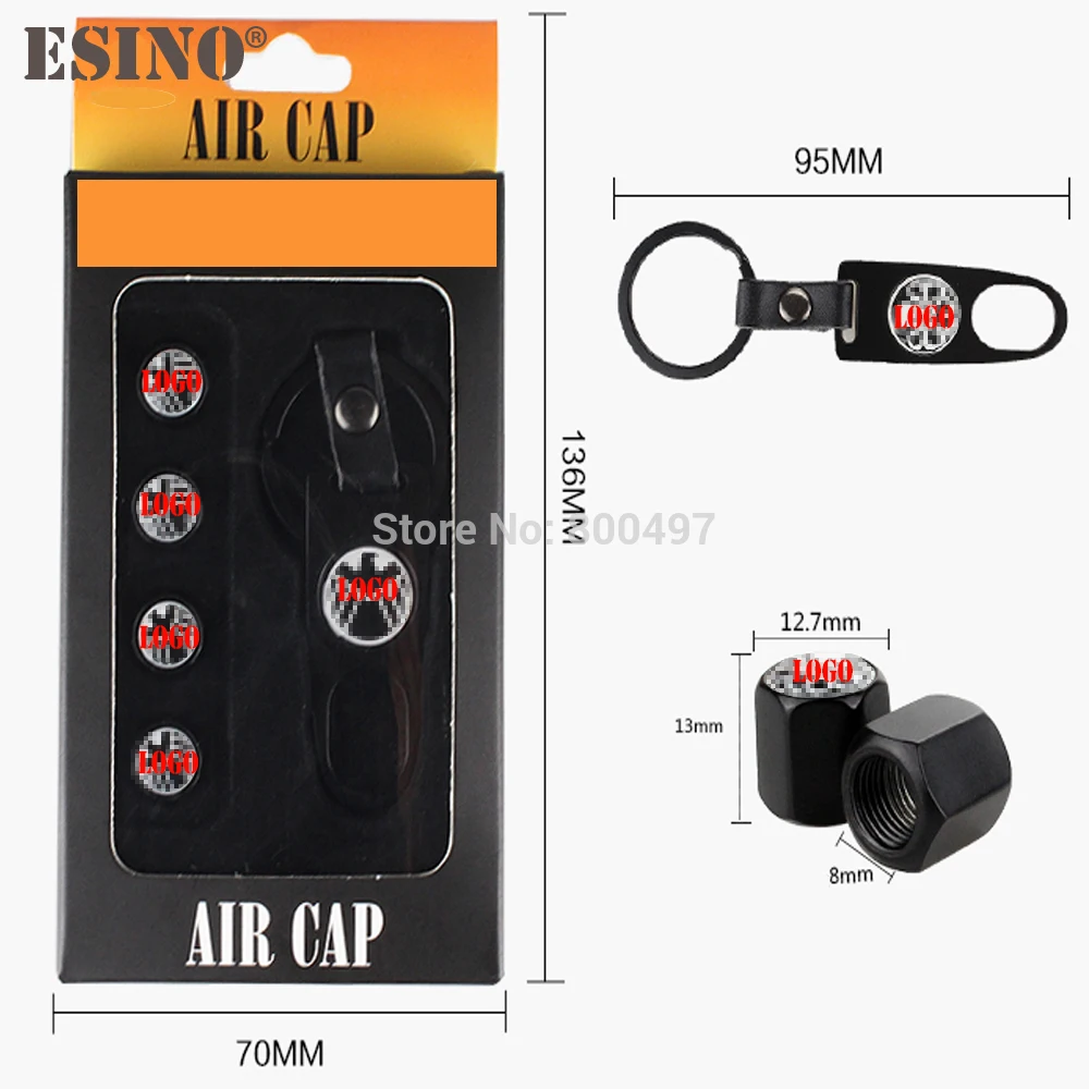 

40 x Car Styling Stainless Steel Zinc Alloy Wheel Tire Valve Stems Caps Universal With Mini Wrench Key Chain for Chevrolet SS