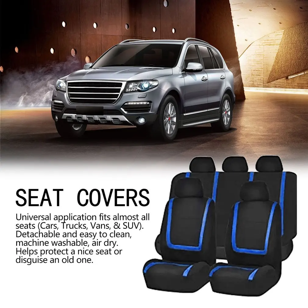 

9pcs Car Seat Covers Detachable Washable Knitted for Car Sedan Truck Van Universal Vehicle Seat Protective Covers Car-styling