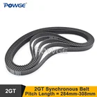 POWGE 288294300302308 2GT зубчатый ремень W = 369 мм T = 144147150151154 GT2 замкнутому циклу синхронного ремня 288-2GT 294-GT2