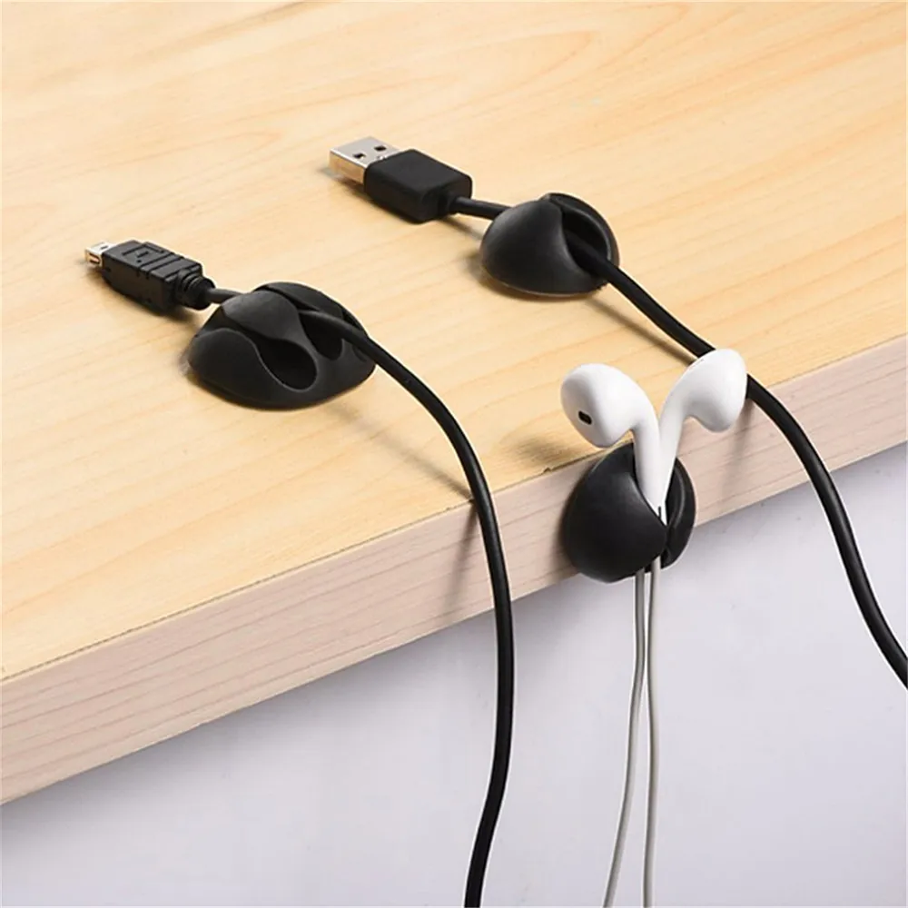 5 шт. силиконовый набор настольный органайзер зажим для провода держатель