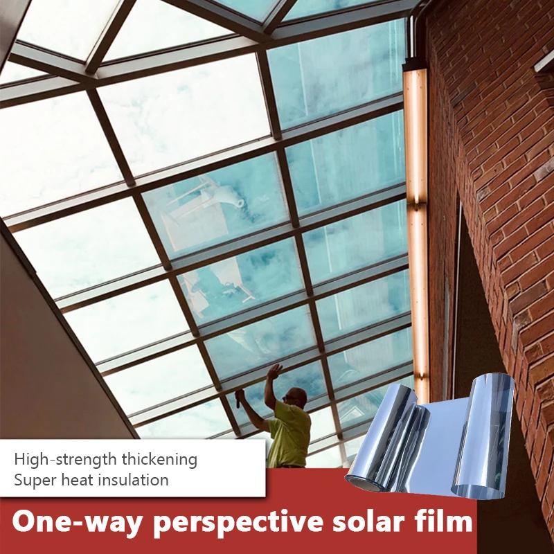 Односторонняя зеркальная оконная пленка виниловая самоклеящаяся