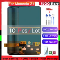 10pcs lcd display 6 4for motorola moto z4 lcd display touch screen digitizer assembly replacement parts for moto z4 xt1980 3