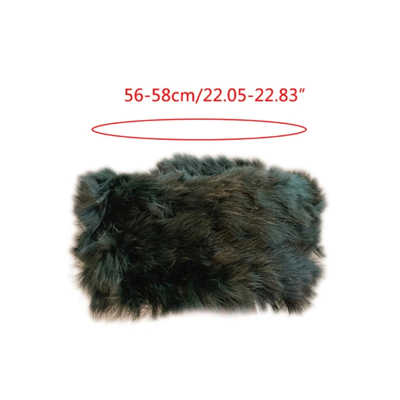 

Vintage Winter Thick Fuffy Wide Headband Women Cold Weather Windproof Hair Band Fluffy Plush Stretch Russian Ear Warmer Earmuff