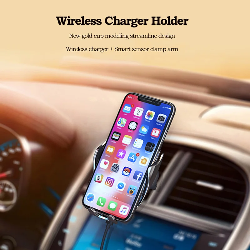 KSTUCNE 10W Qi автомобильное беспроводное зарядное устройство для iPhone 2019 Samsung Note 10