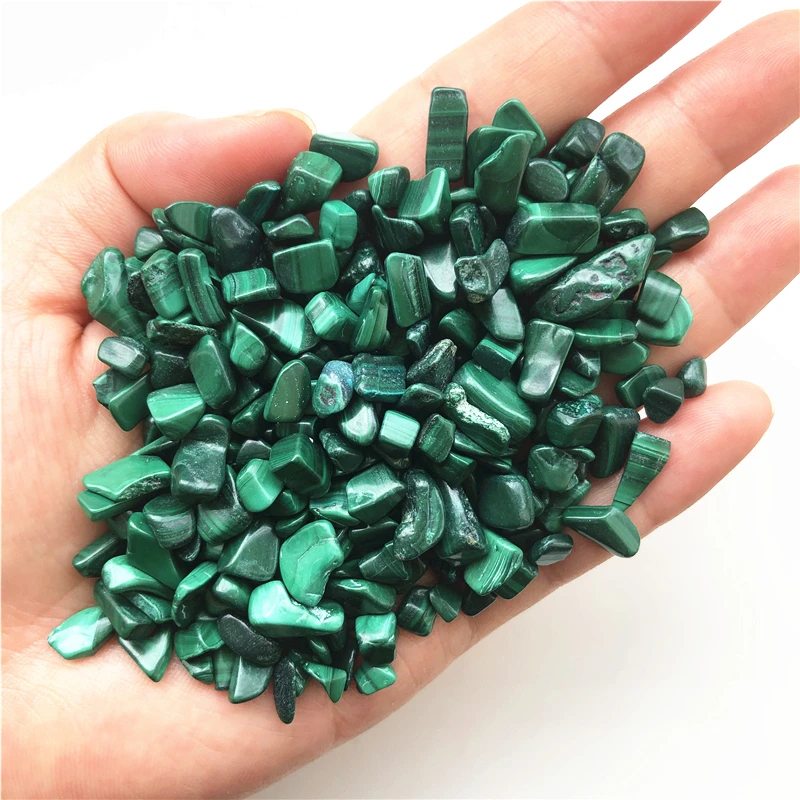 Натуральный малахит гравий 5 7 мм объемные камни кристаллические Исцеляющие