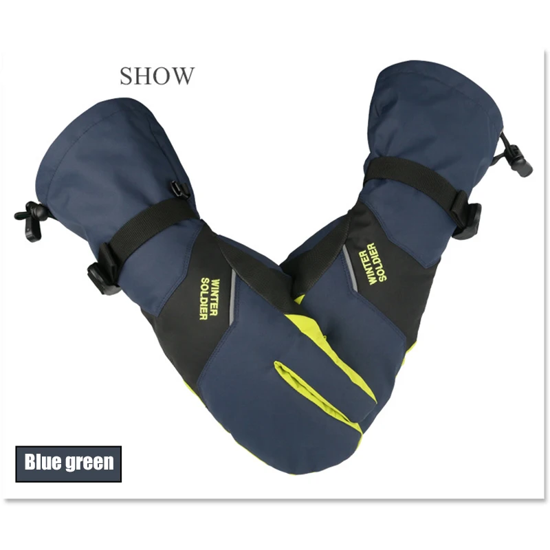 

Ski gloves windproof, practical and durable, waterproof long-wrist warm gloves mittens screen Men and women finger gloves